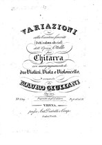 Variations on Favorite Cavatina 'Deh! calma oh ciel' from Opera 'Otello'