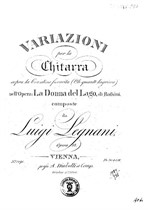 Variations on Favorite Cavatina 'Oh quante lagrime' from Opera 'La Donna del Lago' by Rossini