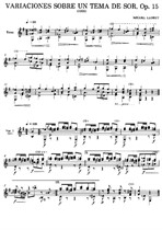 Variations on theme of Sor (Op.15)